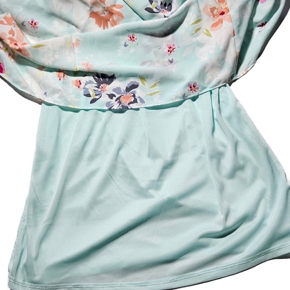 LC Lauren Conrad Mint Floral MIDI Belt Dress - Picture 6 of 6